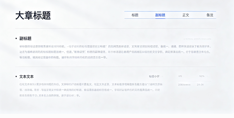字体层级设计